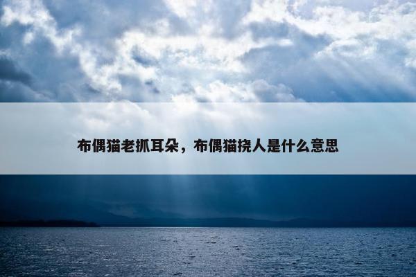 布偶猫老抓耳朵，布偶猫挠人是什么意思
