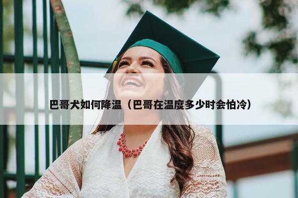 巴哥犬如何降温（巴哥在温度多少时会怕冷）