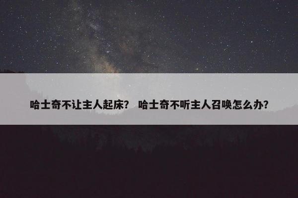 哈士奇不让主人起床？ 哈士奇不听主人召唤怎么办？