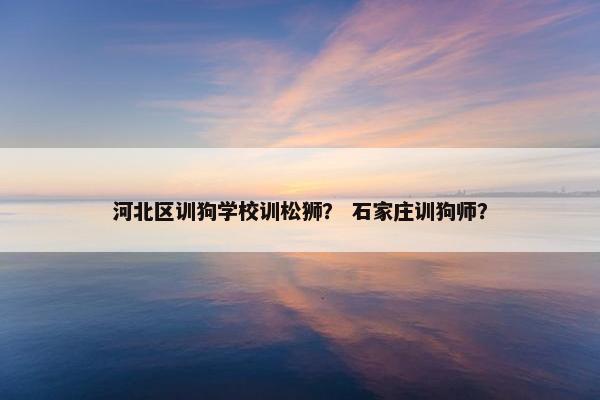 河北区训狗学校训松狮？ 石家庄训狗师？