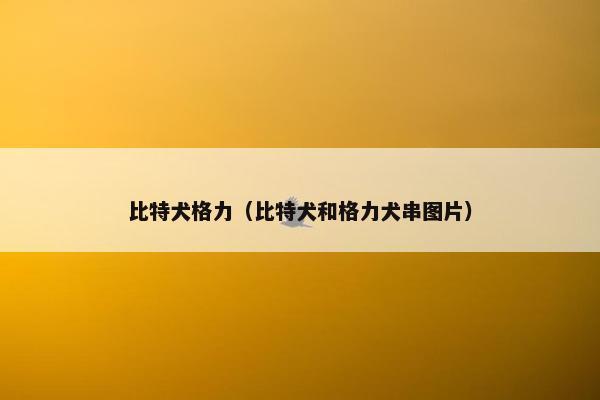 比特犬格力（比特犬和格力犬串图片）