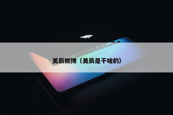 美辰微博（美辰是干啥的）