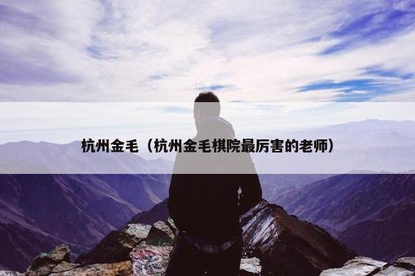 杭州金毛（杭州金毛棋院最厉害的老师）
