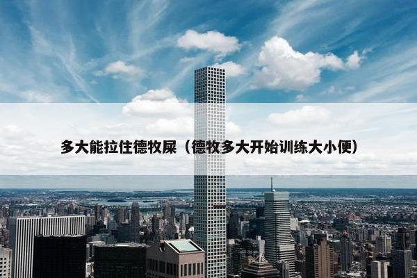 多大能拉住德牧屎（德牧多大开始训练大小便）
