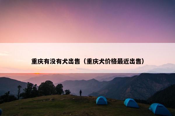 重庆有没有犬出售（重庆犬价格最近出售）