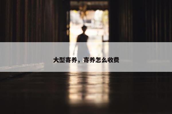 大型寄养，寄养怎么收费