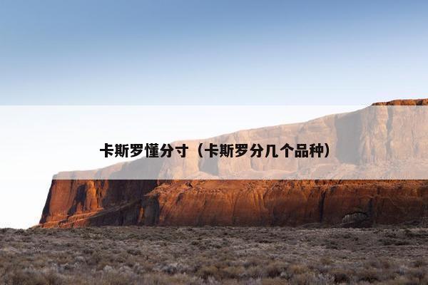卡斯罗懂分寸（卡斯罗分几个品种）
