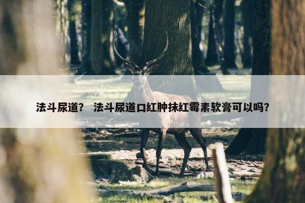 法斗尿道？ 法斗尿道口红肿抹红霉素软膏可以吗？