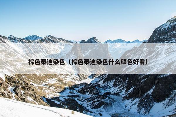棕色泰迪染色（棕色泰迪染色什么颜色好看）