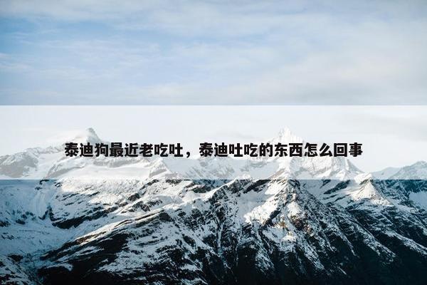 泰迪狗最近老吃吐，泰迪吐吃的东西怎么回事