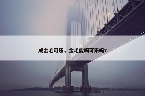 成金毛可乐，金毛能喝可乐吗?