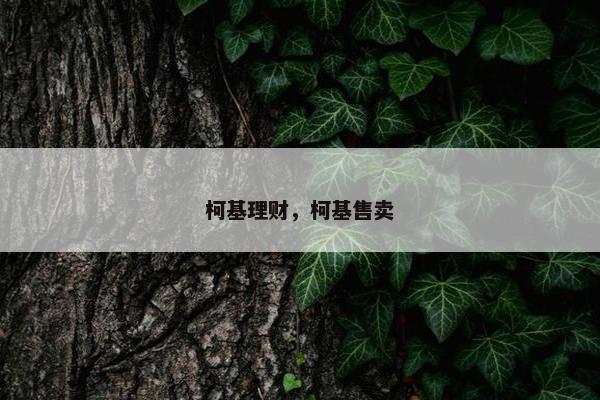 柯基理财，柯基售卖