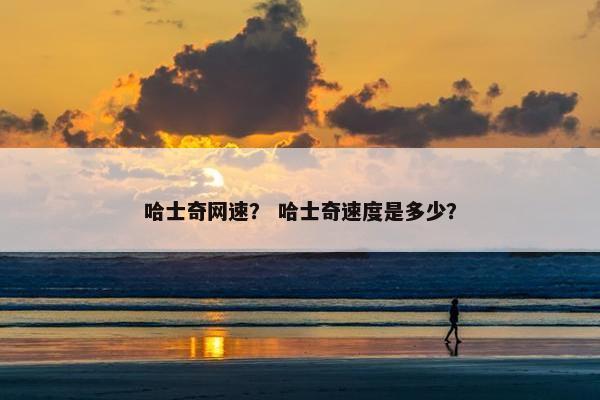 哈士奇网速？ 哈士奇速度是多少？