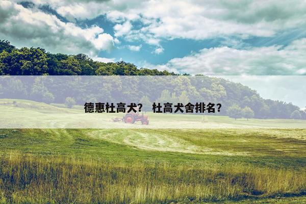 德惠杜高犬？ 杜高犬舍排名？