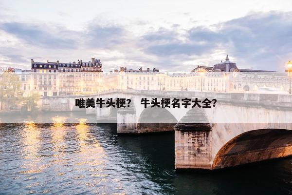 唯美牛头梗？ 牛头梗名字大全？
