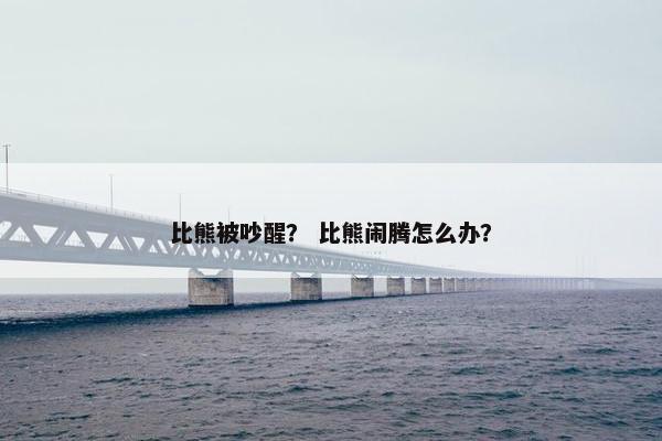 比熊被吵醒？ 比熊闹腾怎么办？