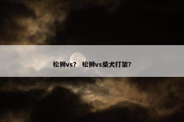 松狮vs？ 松狮vs柴犬打架？