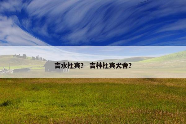 吉水杜宾？ 吉林杜宾犬舍？