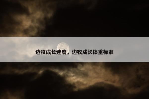 边牧成长速度，边牧成长体重标准