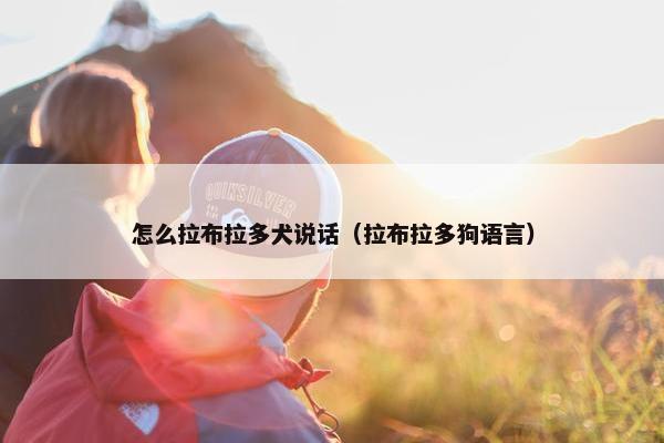 怎么拉布拉多犬说话（拉布拉多狗语言）