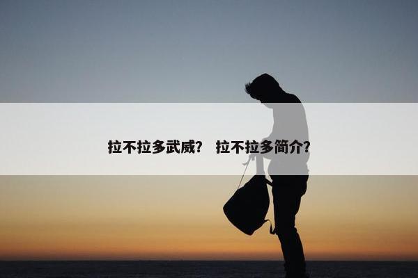 拉不拉多武威？ 拉不拉多简介？