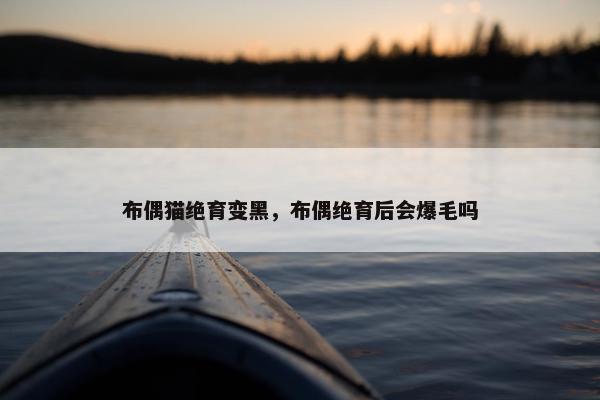 布偶猫绝育变黑，布偶绝育后会爆毛吗