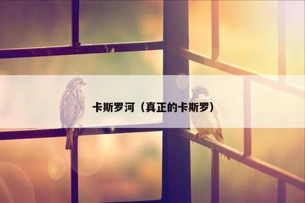 卡斯罗河（真正的卡斯罗）
