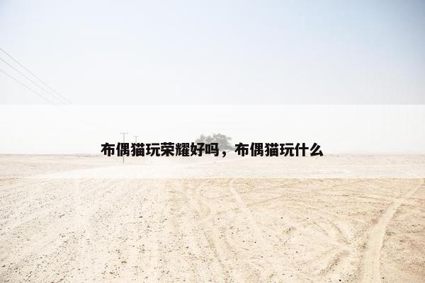 布偶猫玩荣耀好吗，布偶猫玩什么