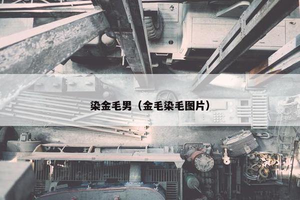 染金毛男（金毛染毛图片）