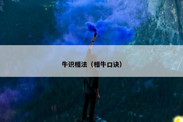 牛识相法（相牛口诀）