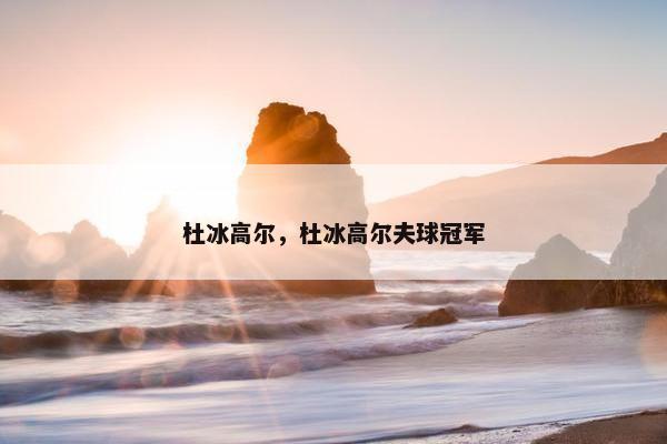 杜冰高尔，杜冰高尔夫球冠军