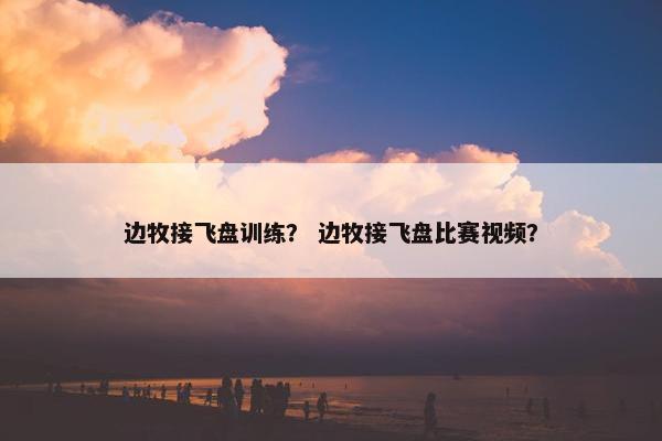边牧接飞盘训练？ 边牧接飞盘比赛视频？