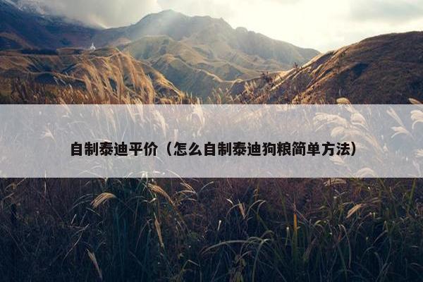 自制泰迪平价（怎么自制泰迪狗粮简单方法）