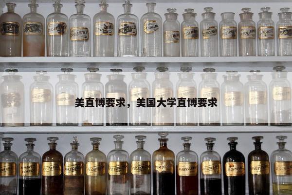 美直博要求，美国大学直博要求