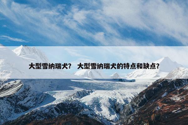 大型雪纳瑞犬？ 大型雪纳瑞犬的特点和缺点？