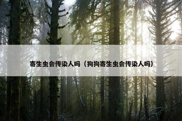 寄生虫会传染人吗（狗狗寄生虫会传染人吗）