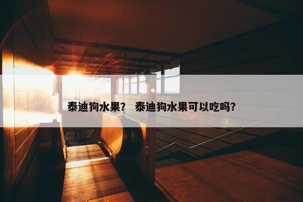 泰迪狗水果？ 泰迪狗水果可以吃吗？