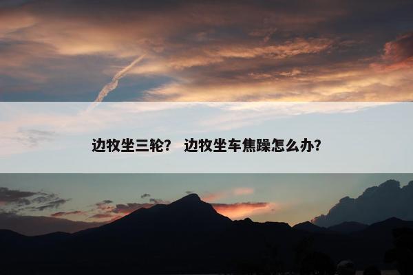边牧坐三轮？ 边牧坐车焦躁怎么办？
