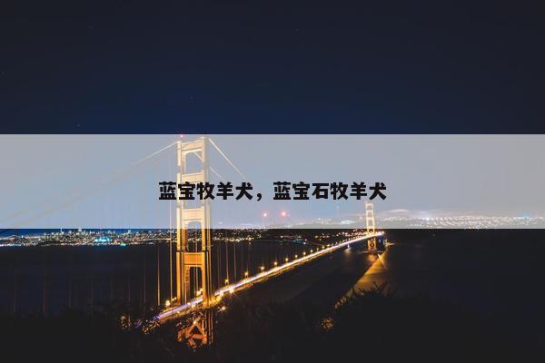 蓝宝牧羊犬，蓝宝石牧羊犬
