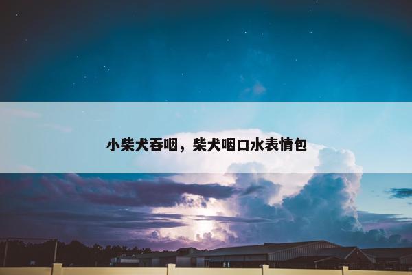 小柴犬吞咽，柴犬咽口水表情包