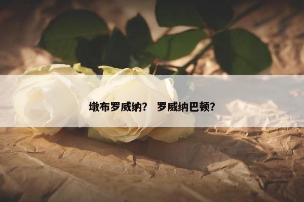 墩布罗威纳？ 罗威纳巴顿？