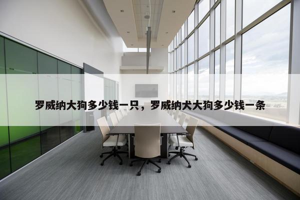 罗威纳大狗多少钱一只，罗威纳犬大狗多少钱一条