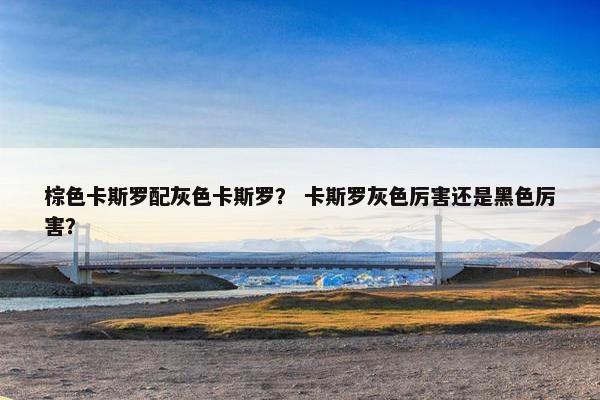 棕色卡斯罗配灰色卡斯罗？ 卡斯罗灰色厉害还是黑色厉害？