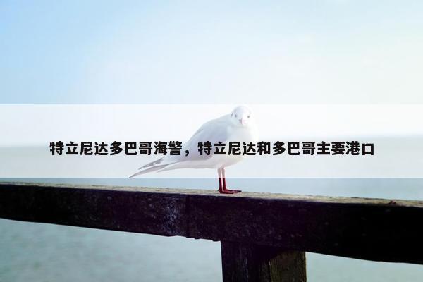 特立尼达多巴哥海警，特立尼达和多巴哥主要港口
