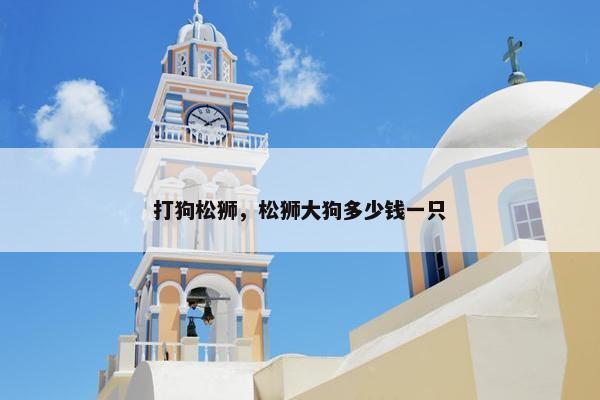 打狗松狮，松狮大狗多少钱一只