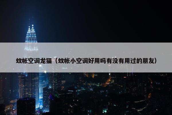 蚊帐空调龙猫（蚊帐小空调好用吗有没有用过的朋友）