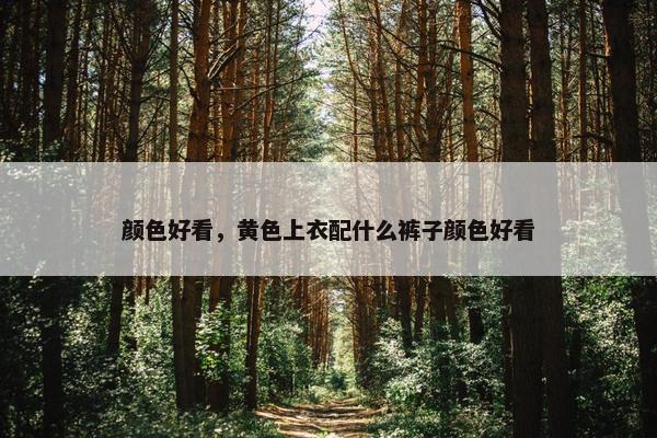 颜色好看，黄色上衣配什么裤子颜色好看