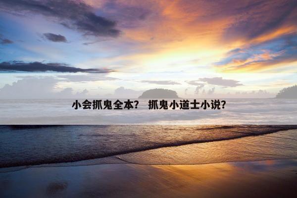 小会抓鬼全本？ 抓鬼小道士小说？