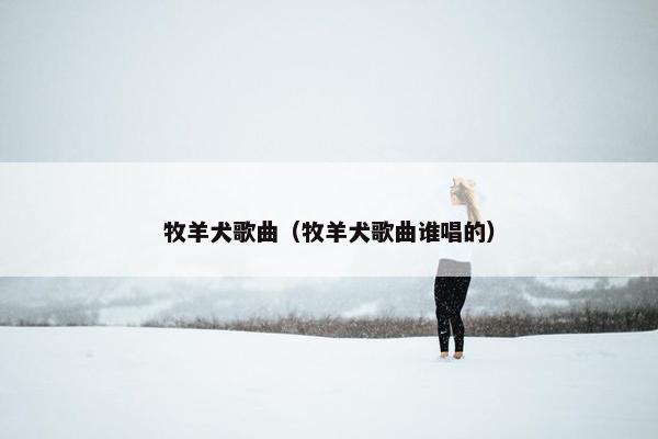 牧羊犬歌曲（牧羊犬歌曲谁唱的）