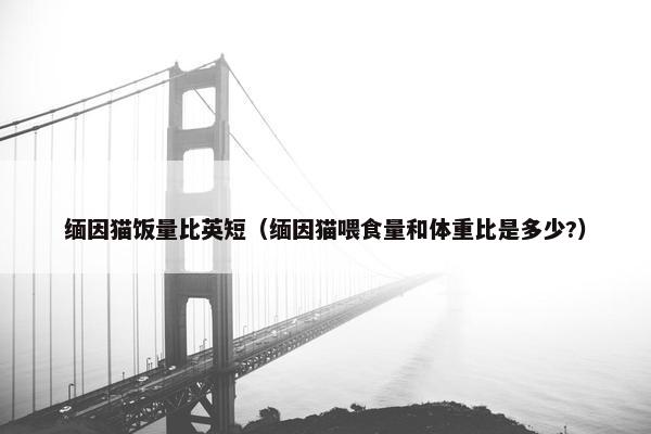 缅因猫饭量比英短（缅因猫喂食量和体重比是多少?）